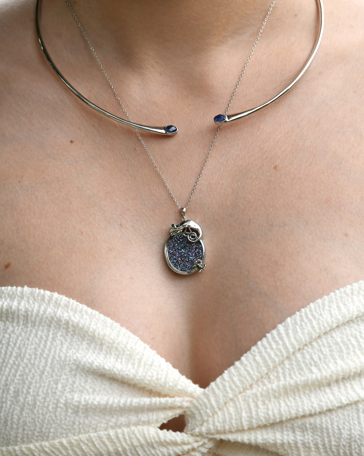 Lizard's Celestial Gaze Pendant
