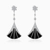 Noir Enamel Cascade Earrings