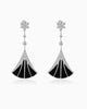 Noir Enamel Cascade Earrings