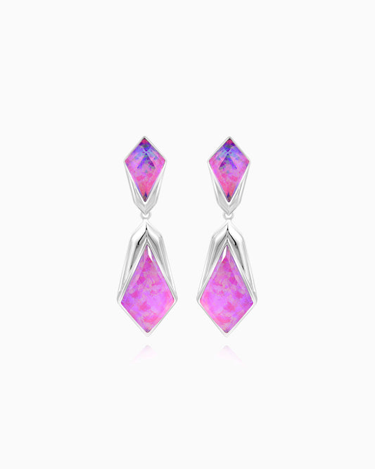 Lavender Rhomb Earrings