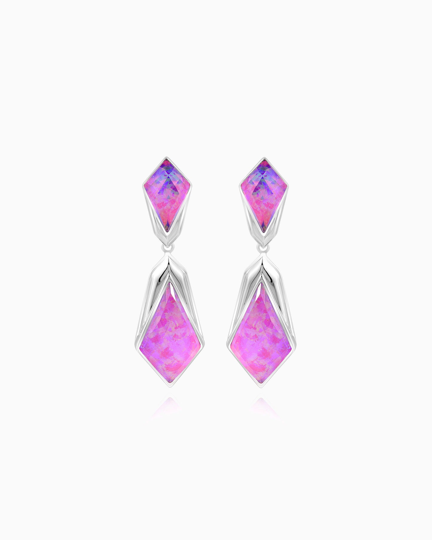 Lavender Rhomb Earrings