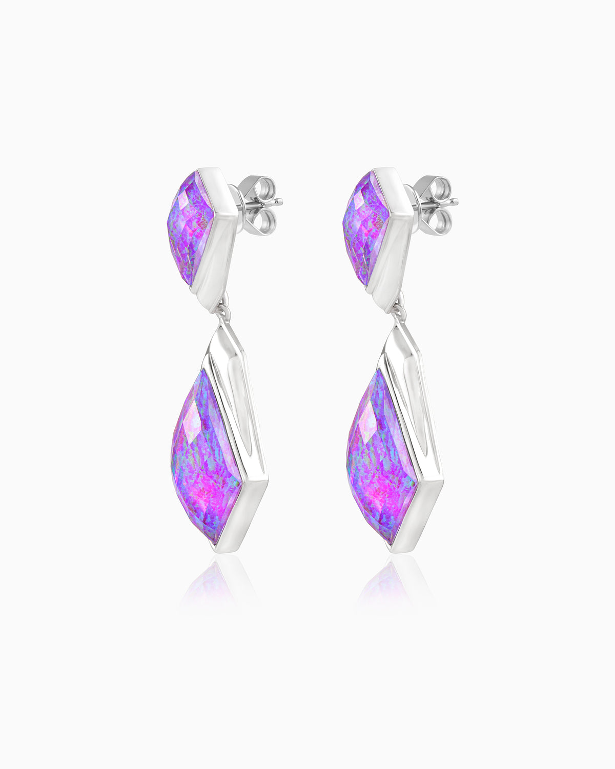 Lavender Rhomb Earrings