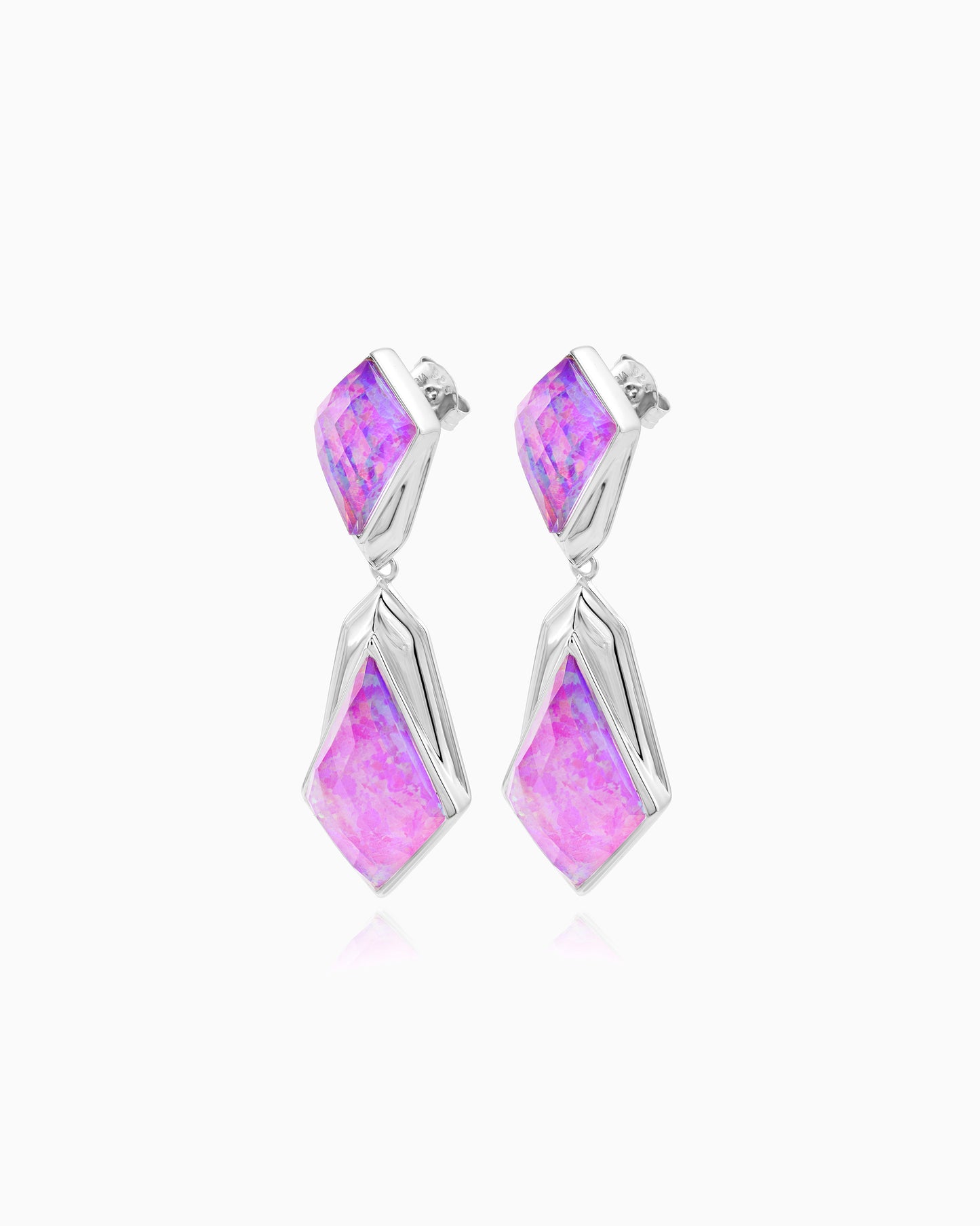 Lavender Rhomb Earrings