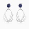 Blue Berry Hanging Basket Earrings