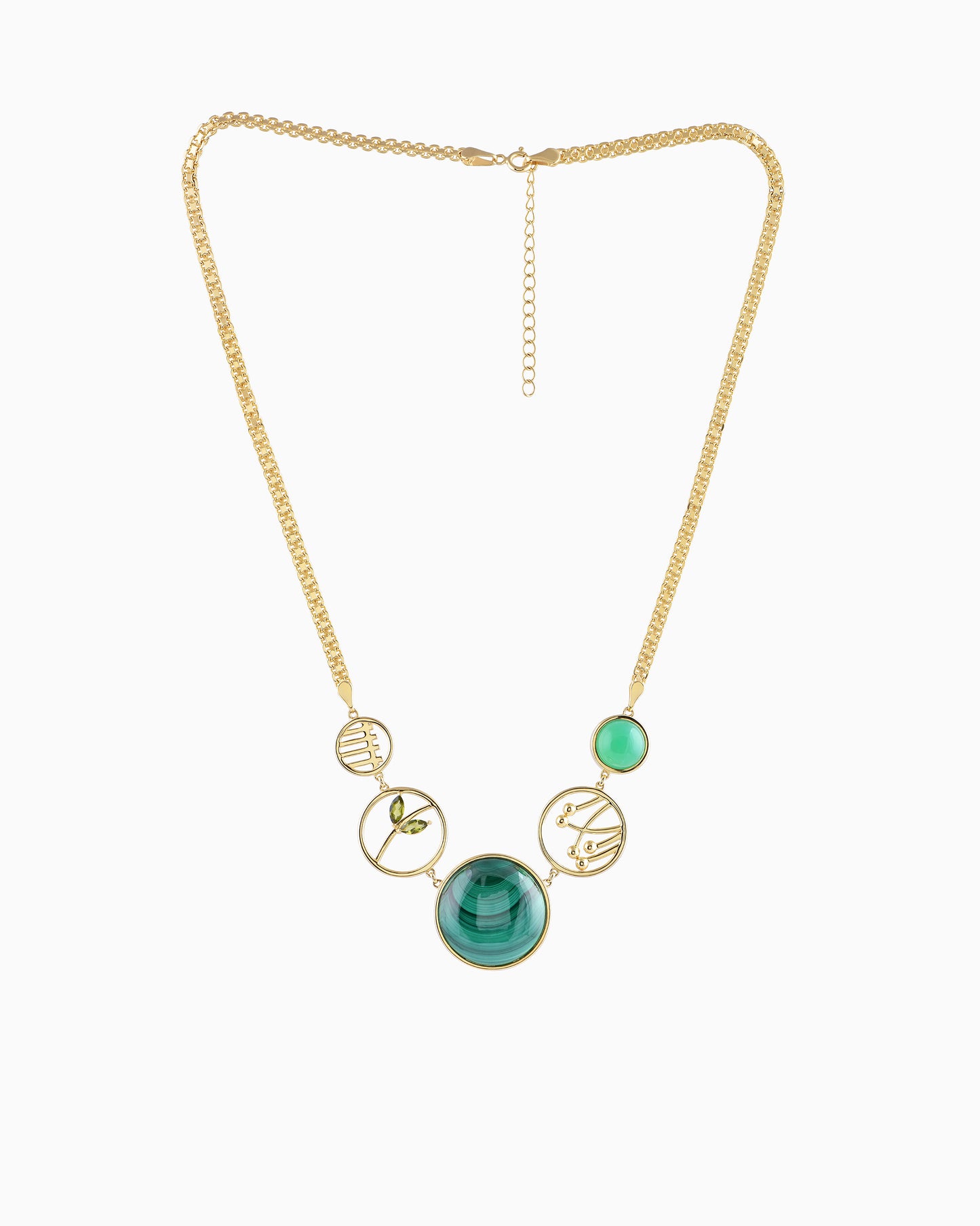 Jadecurrent Leaf Metal Necklace 18"
