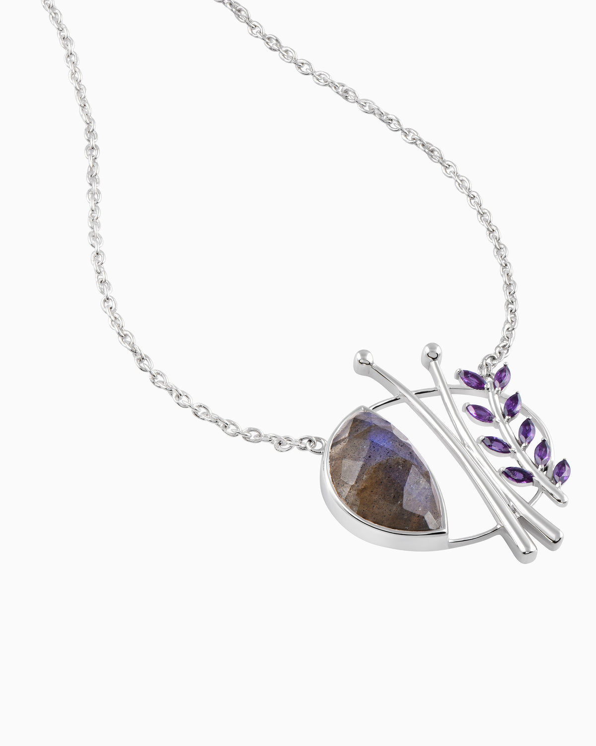 Orchid Abalone Necklace 18