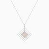 Pink Pearl Druzy Geometric Pendant