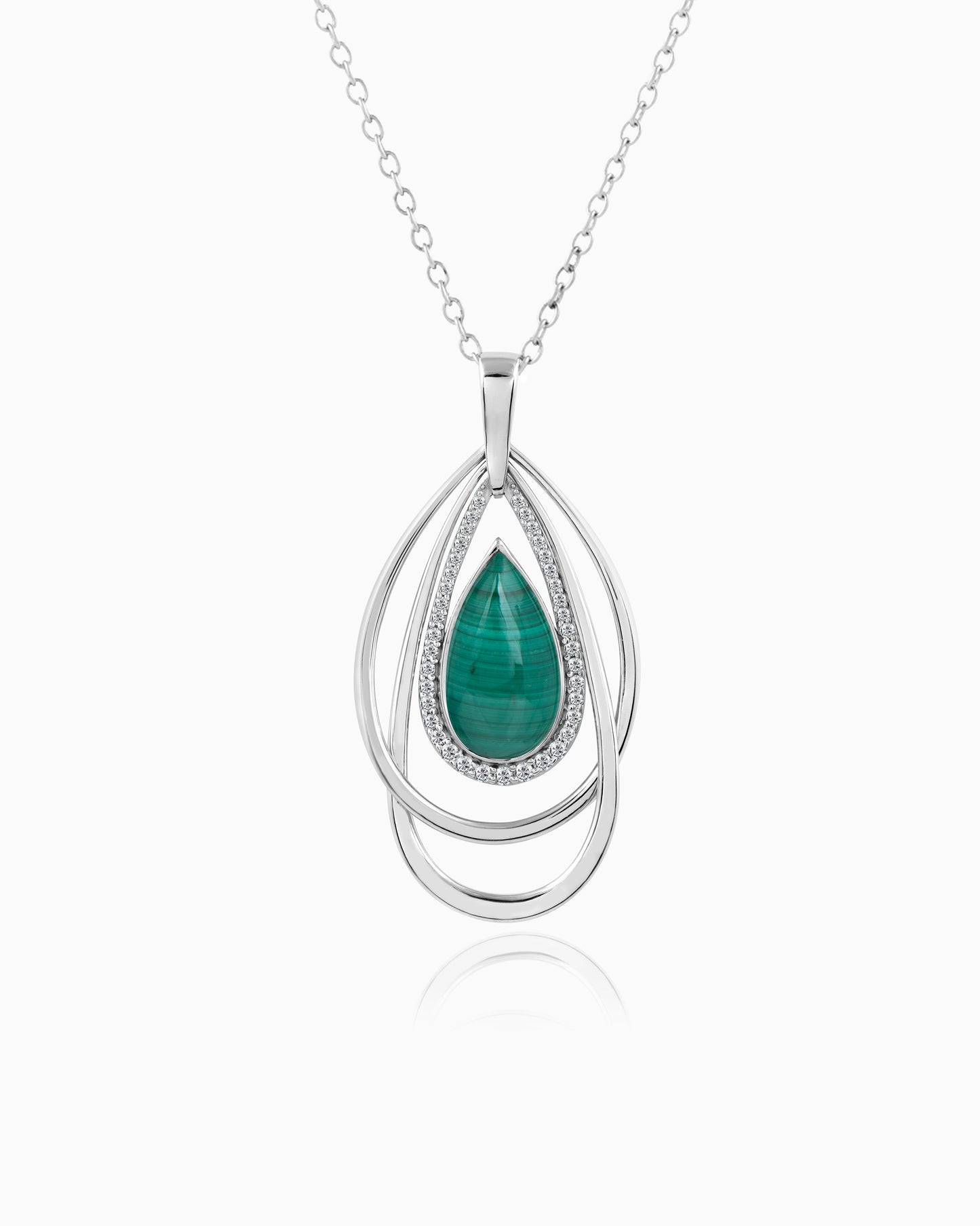 Malachite Teardrop Pendant