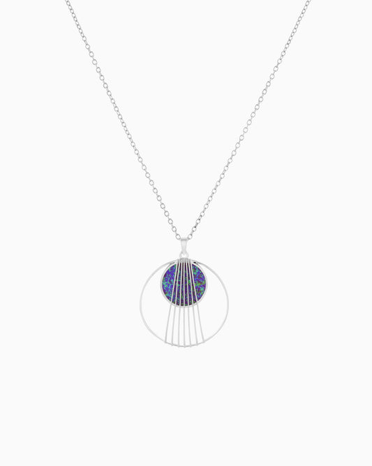 Lavender Rosette Pendant
