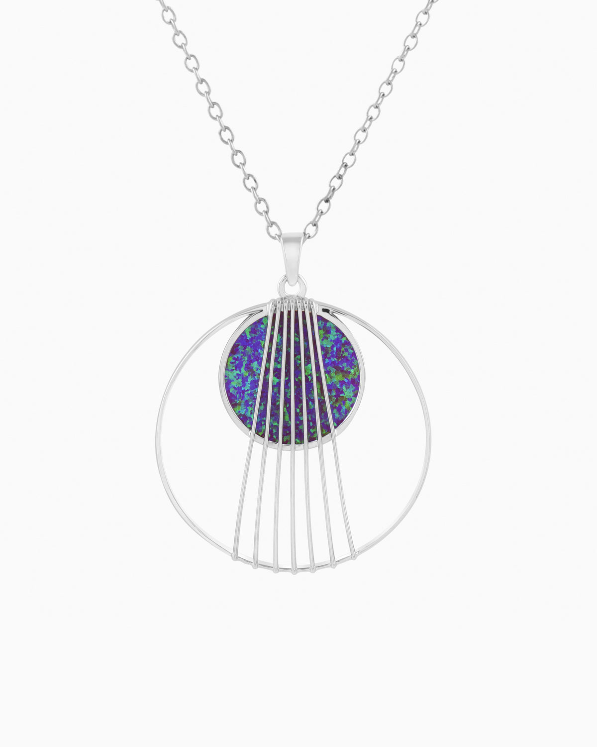 Lavender Rosette Pendant