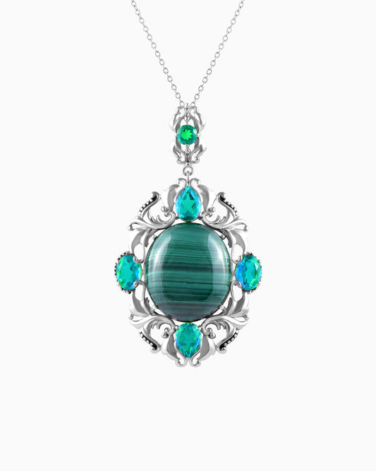 Victorian Heirloom Malachite Pendant