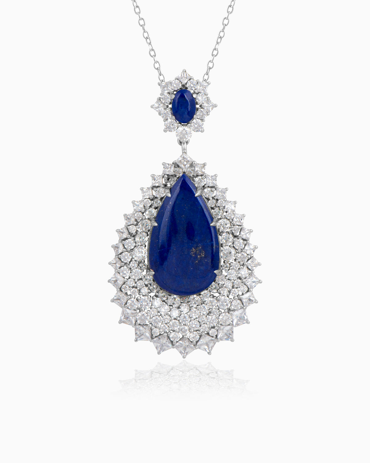 Lapis Lazuli Crescent  Pendant