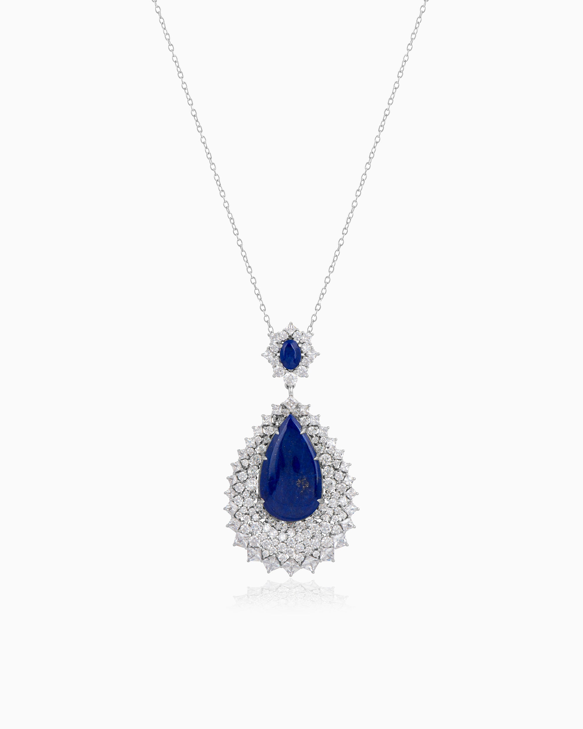Lapis Lazuli Crescent  Pendant