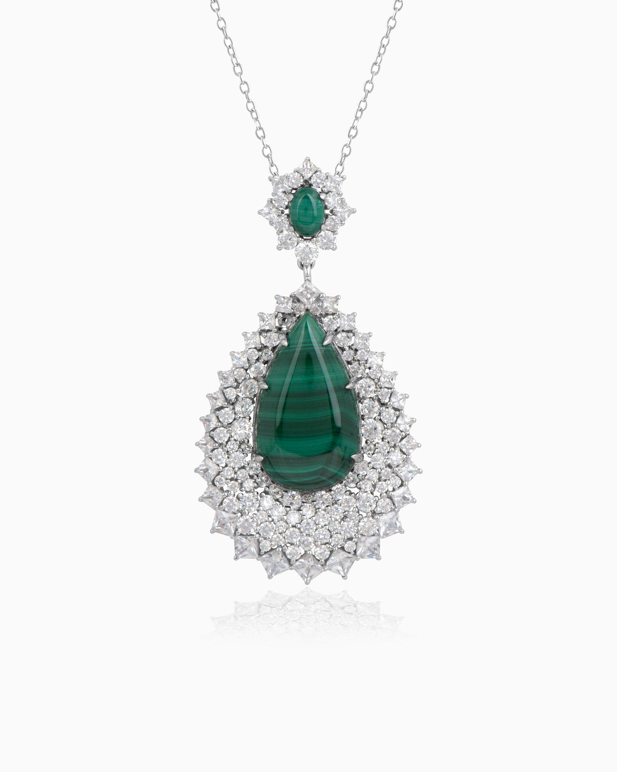 Teardrop Halo Pendant