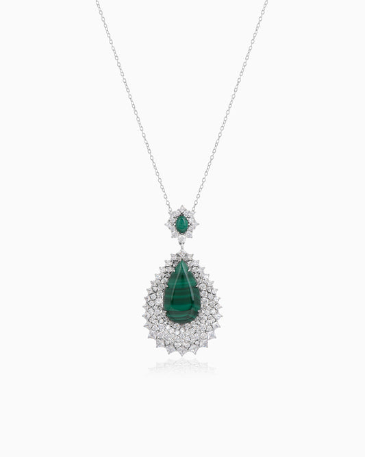 Teardrop Halo Pendant