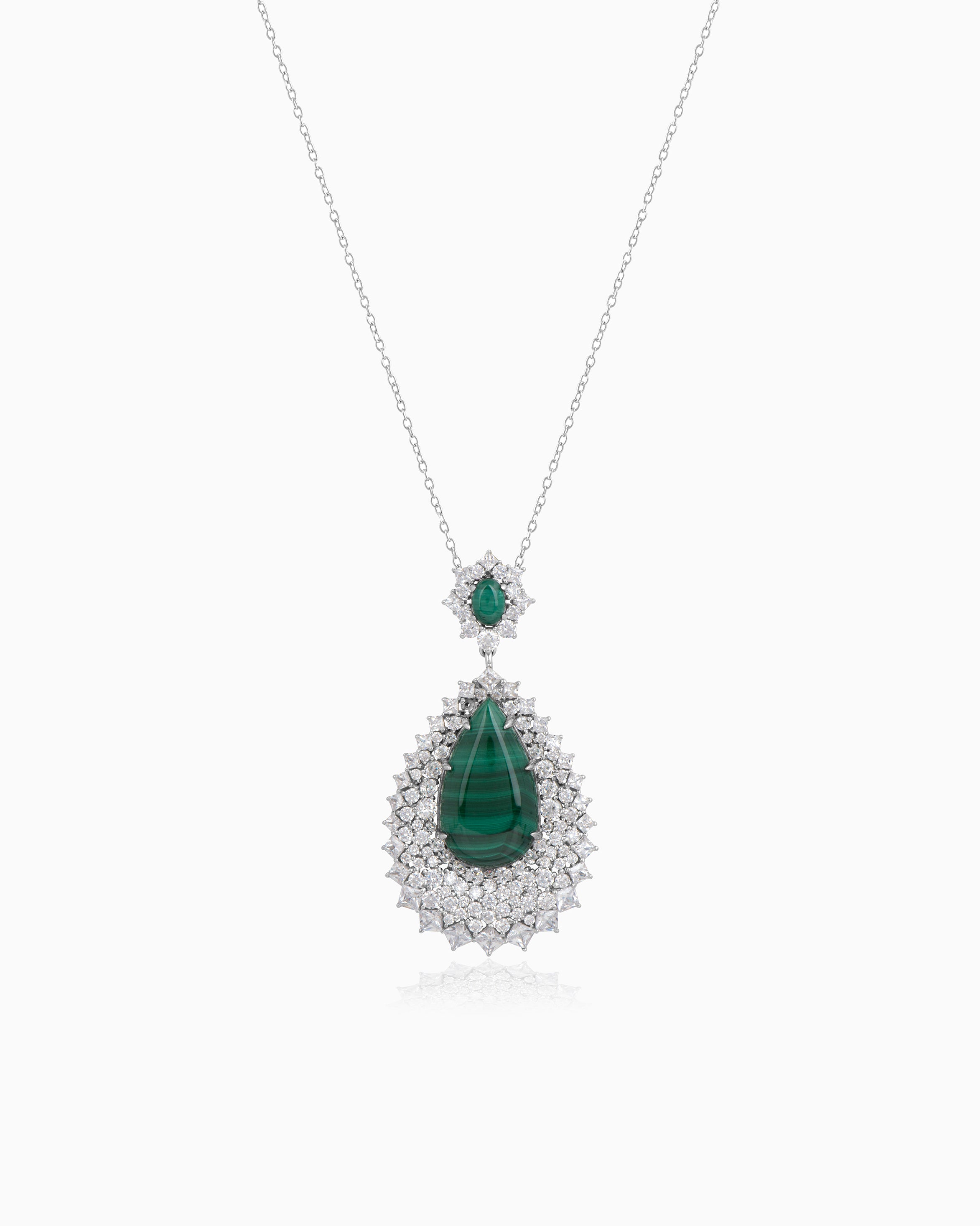 Teardrop Halo Pendant