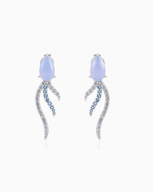Spiritstone Blue Flame Earrings