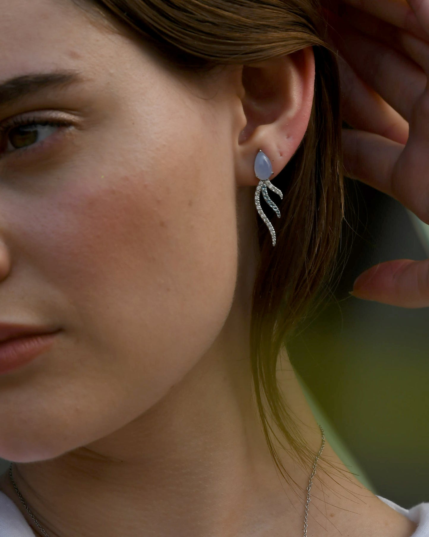 Spiritstone Blue Flame Earrings