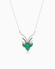 Stag Soul Necklace – Silver & Chrysoprase 18