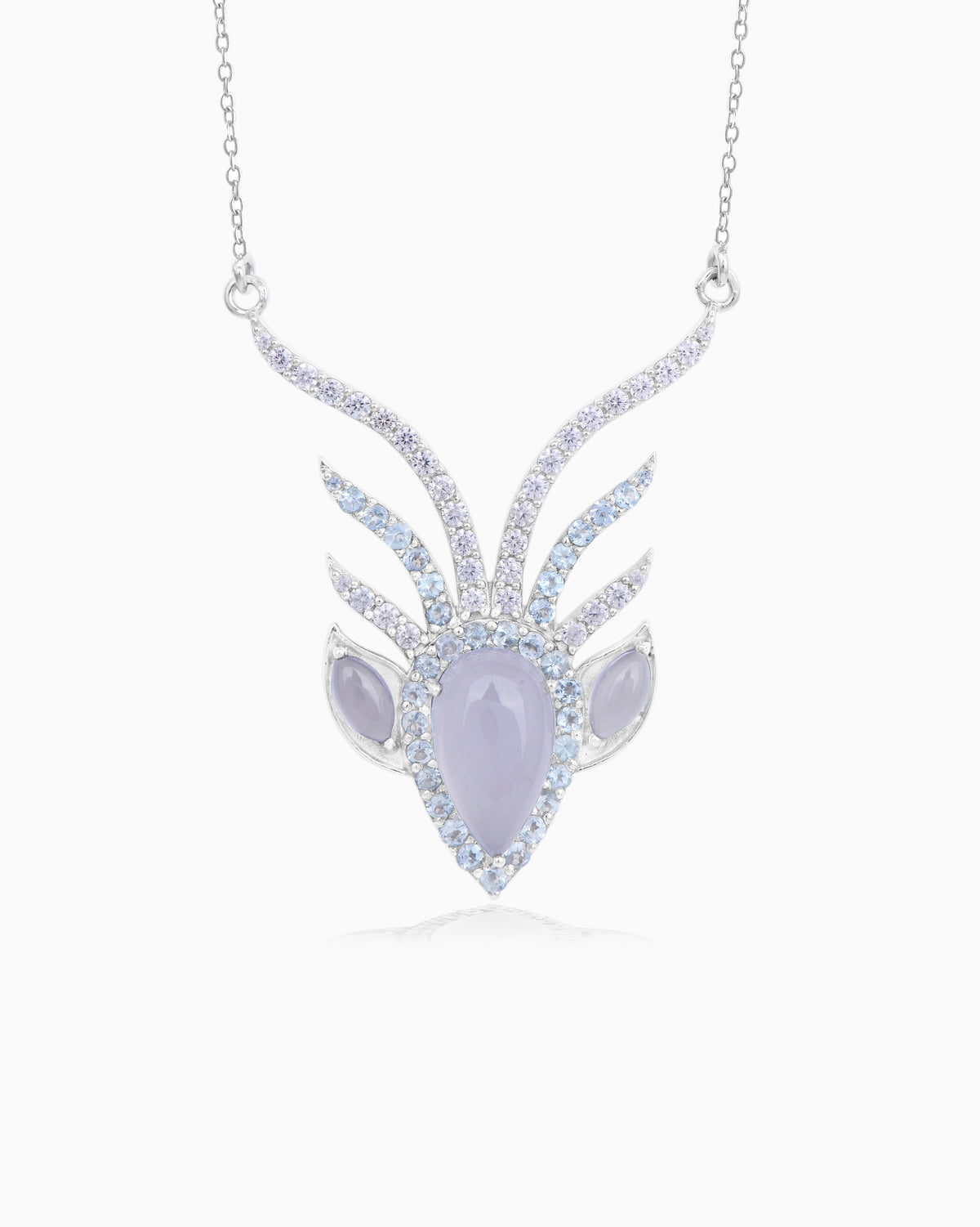 Stag Soul Necklace –  Chalcedony 18