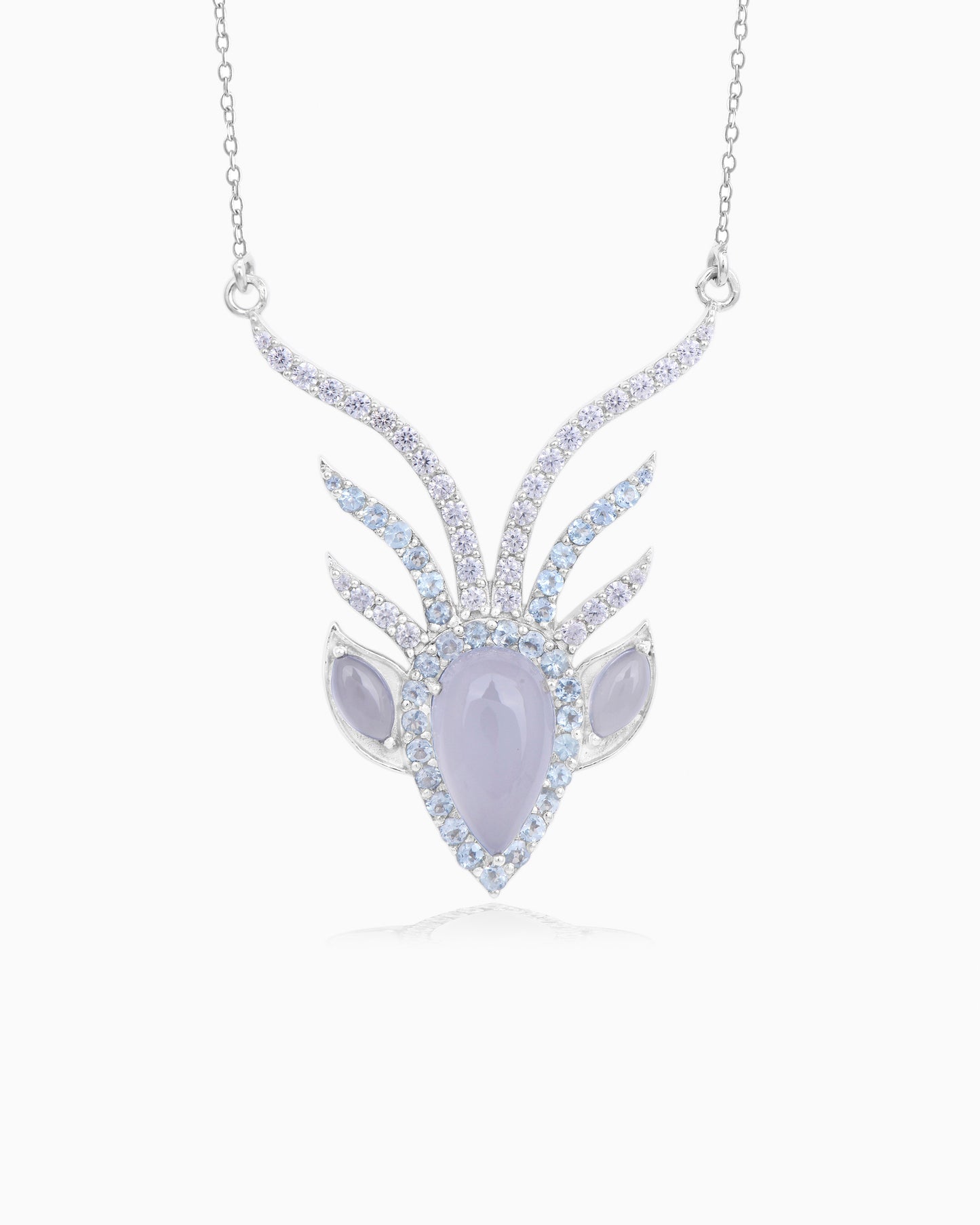 Stag Soul Necklace –  Chalcedony 18"