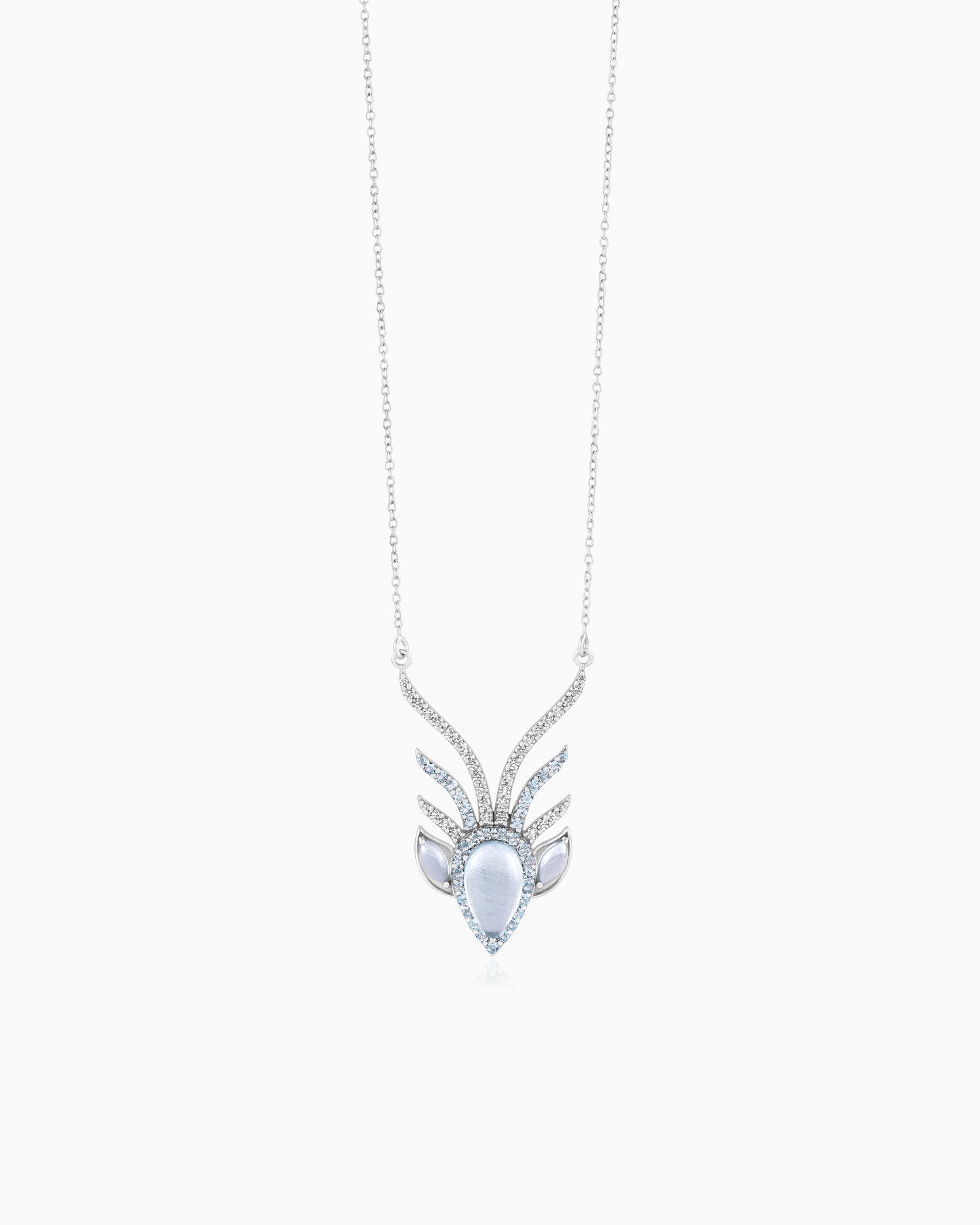 Stag Soul Necklace – Aquamarine 18"