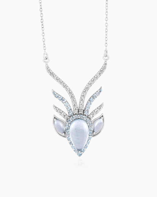 Stag Soul Necklace – Aquamarine 18"