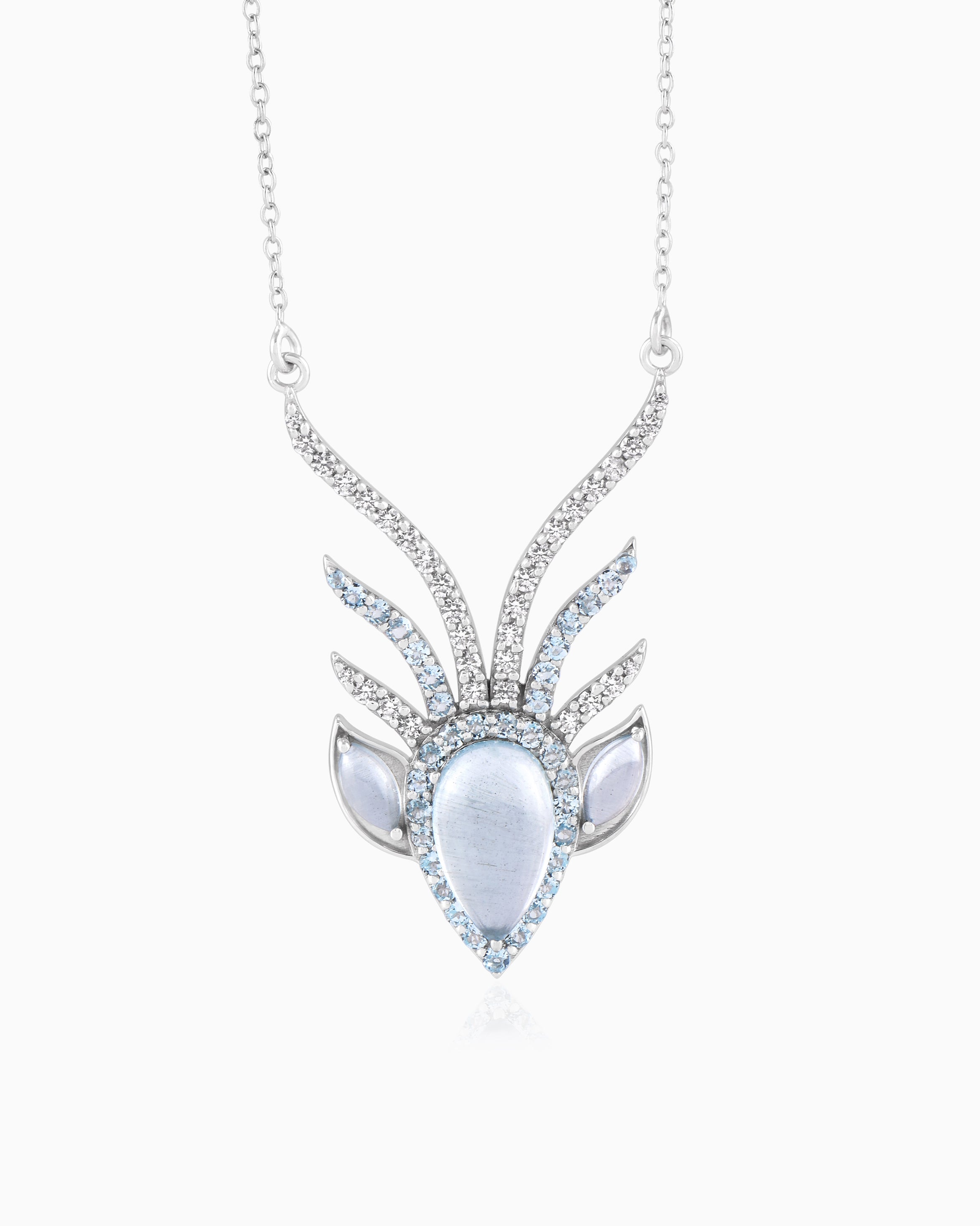 Stag Soul Necklace – Aquamarine 18"
