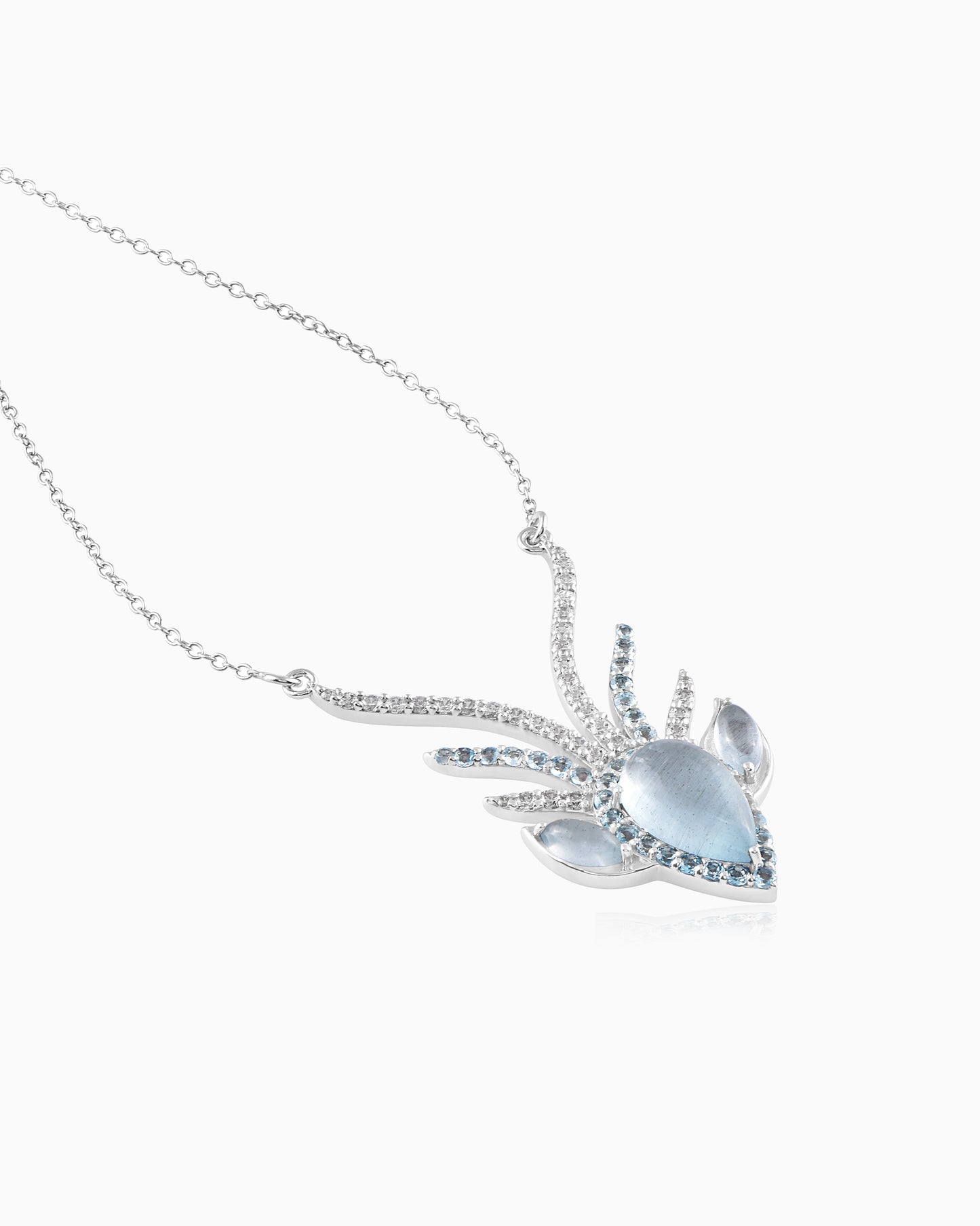 Stag Soul Necklace – Aquamarine 18"