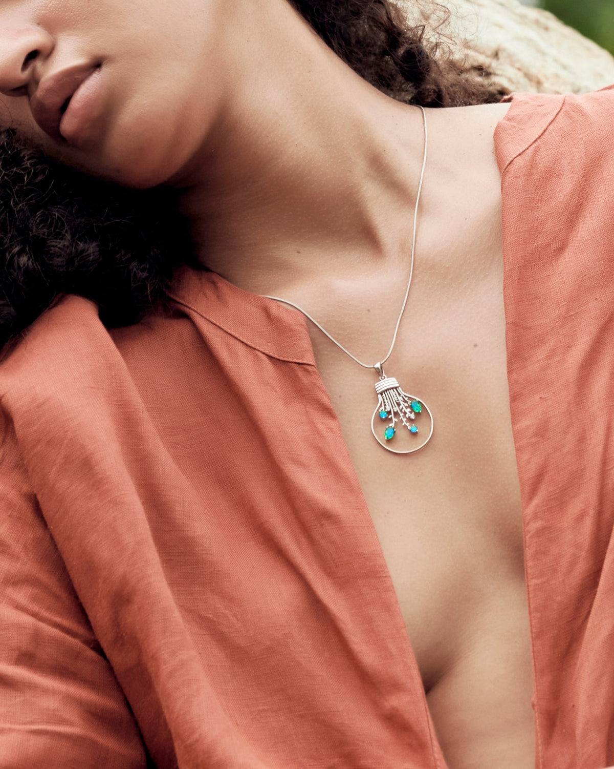 Firelight Pendant – Caribbean sea