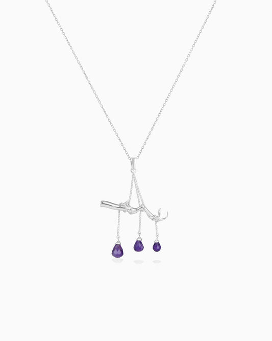 Purple Twilight Fernstone Pendant