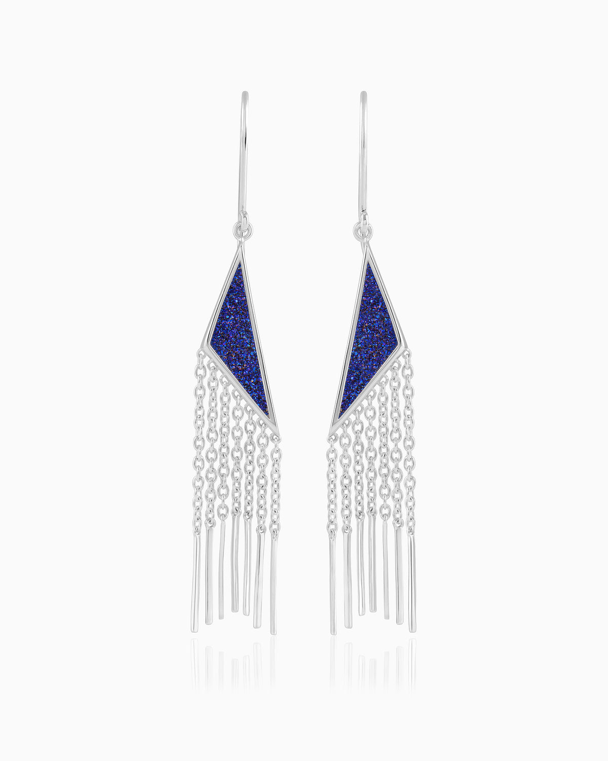 Blue Dustveil Drusy Earrings