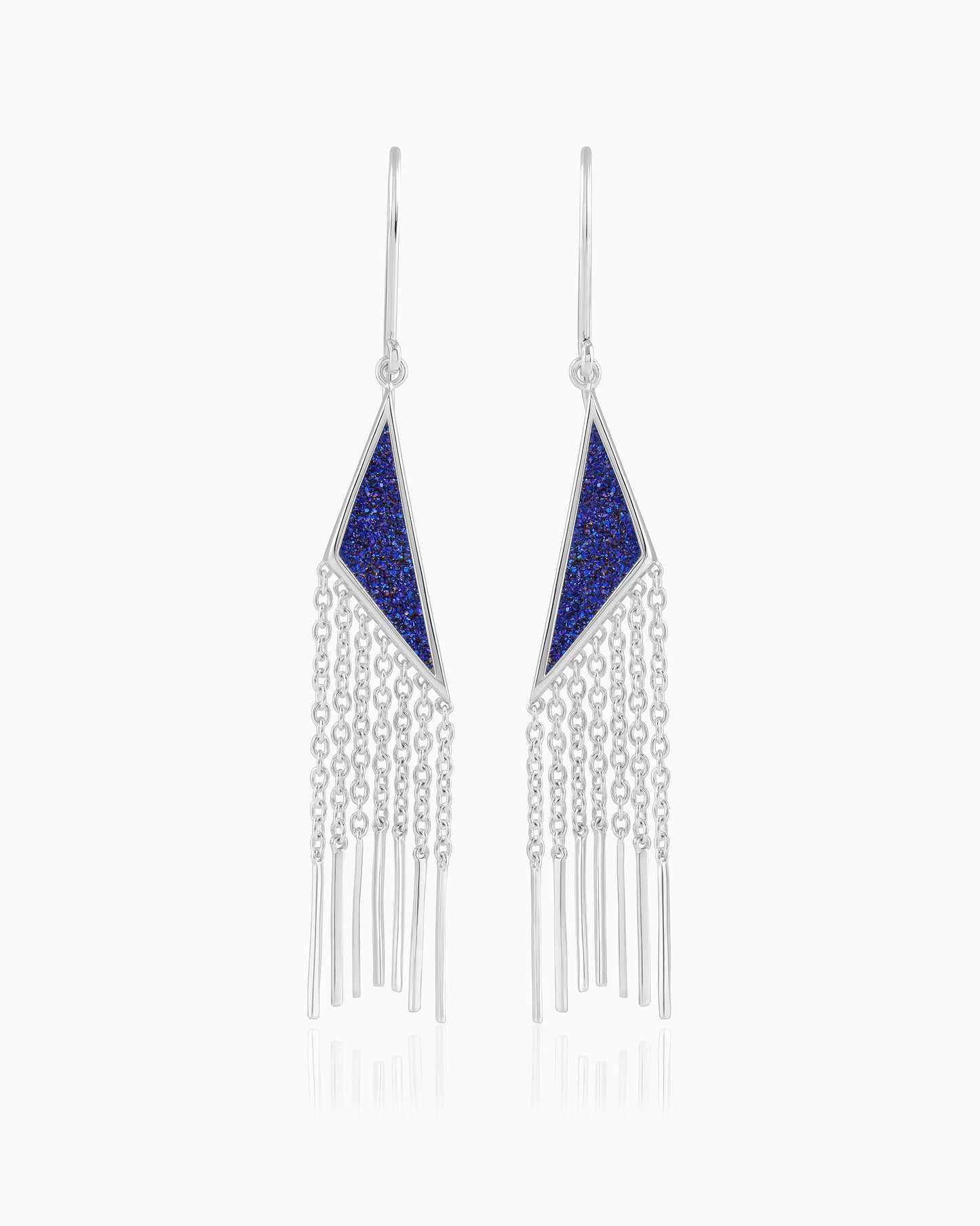 Blue Dustveil Drusy Earrings
