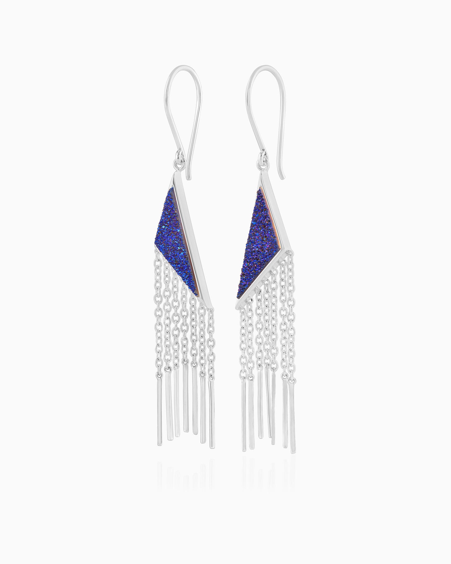 Blue Dustveil Drusy Earrings