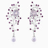 Red Berry Florafoil Earrings