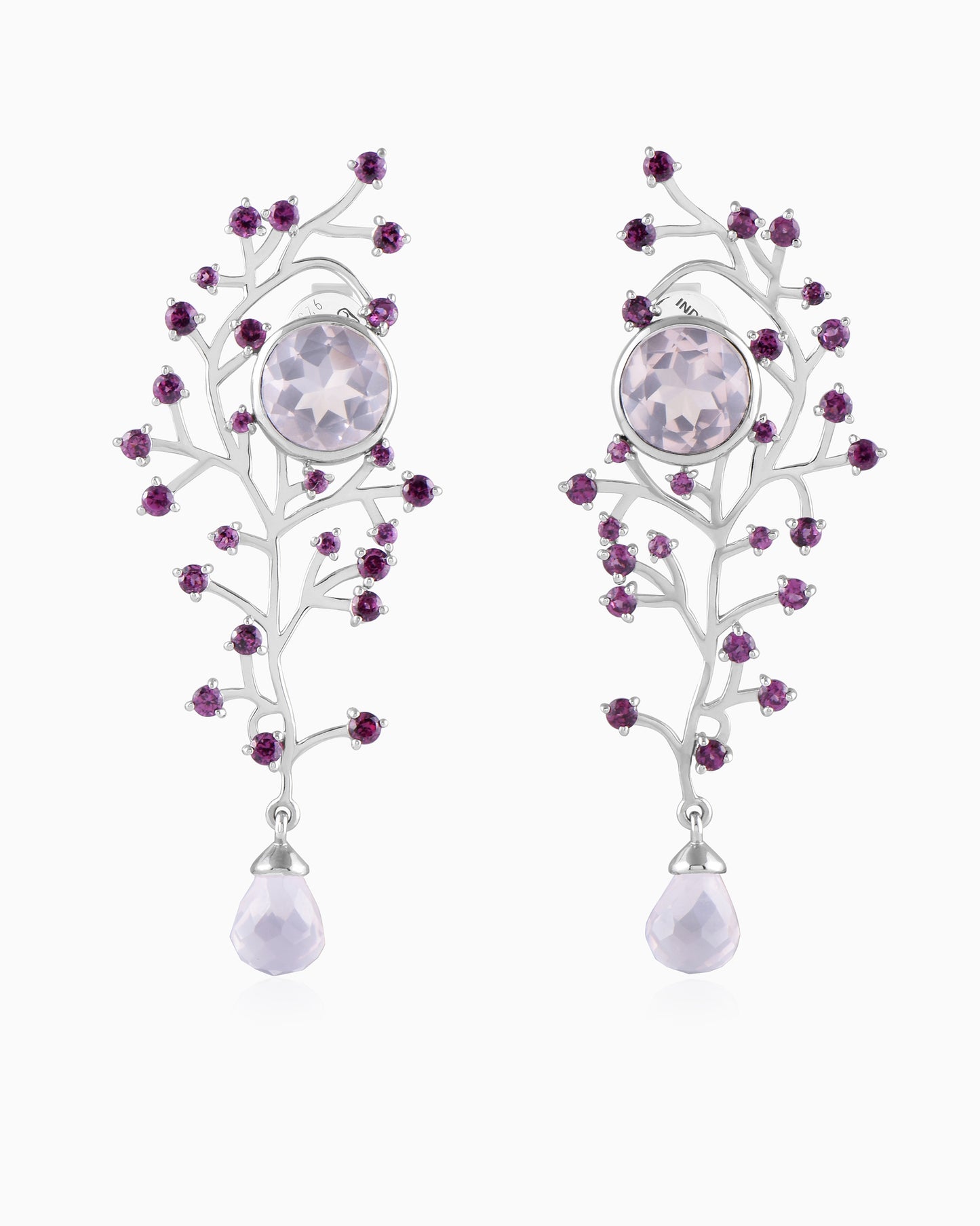 Red Berry Florafoil Earrings