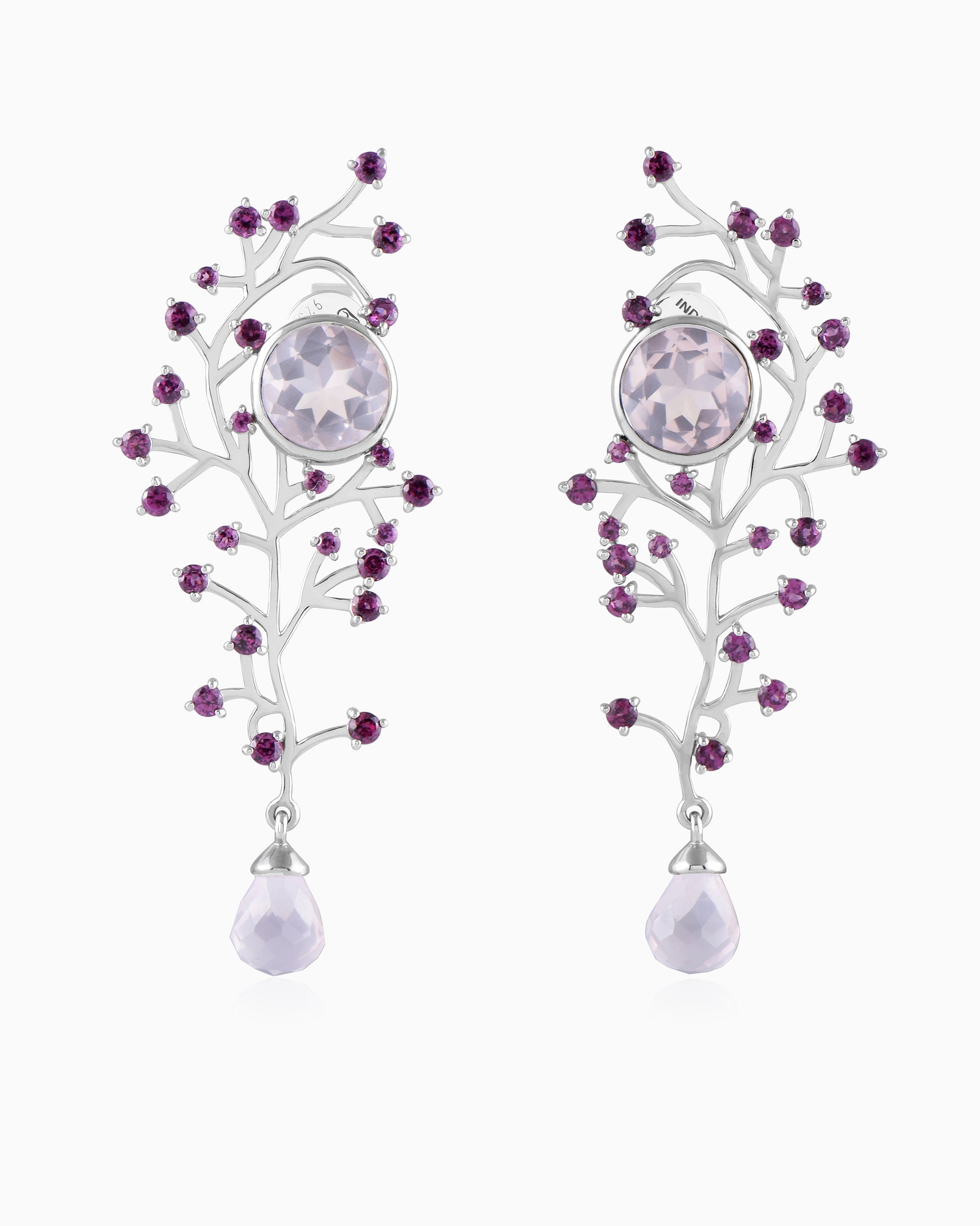 Red Berry Florafoil Earrings