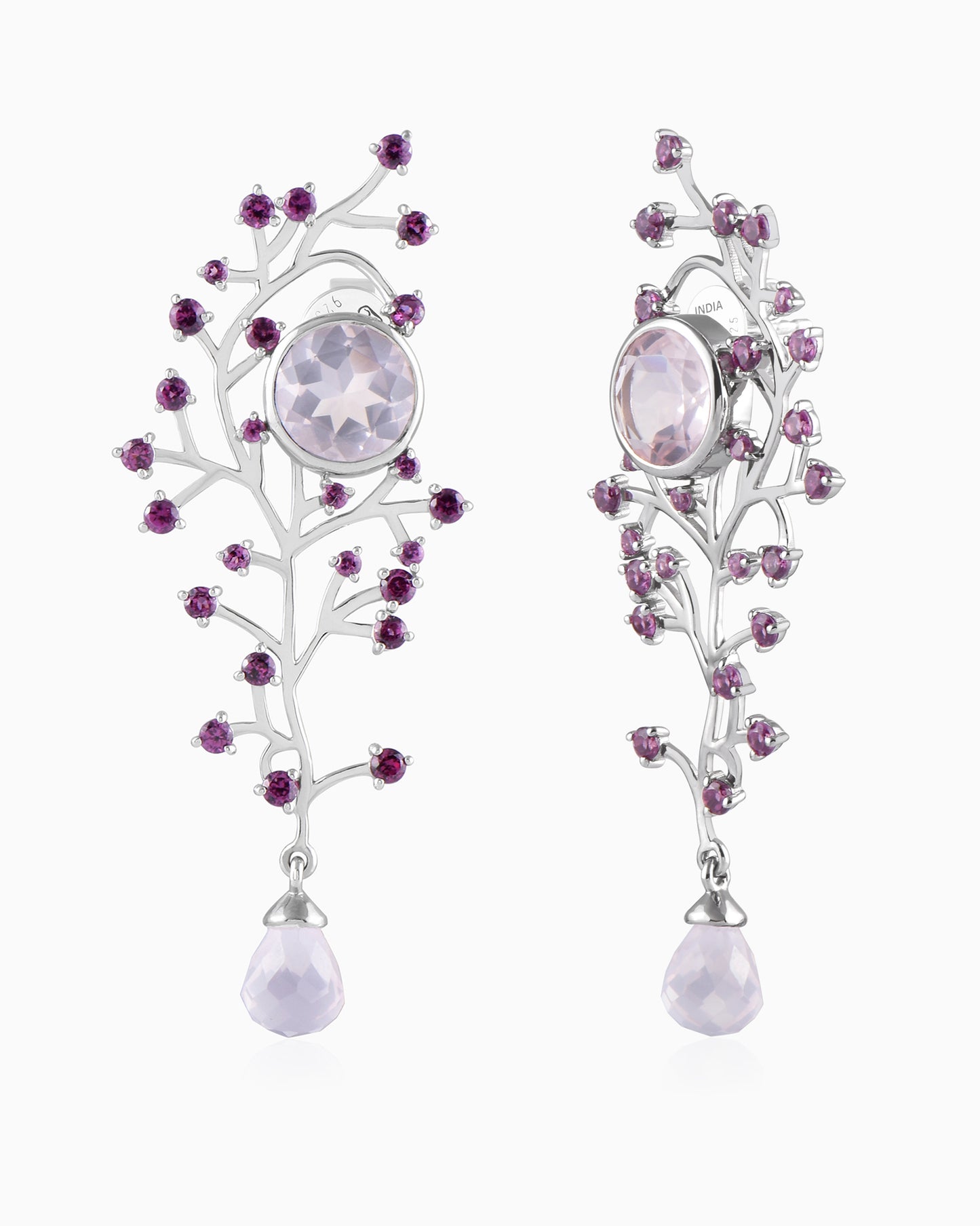 Red Berry Florafoil Earrings