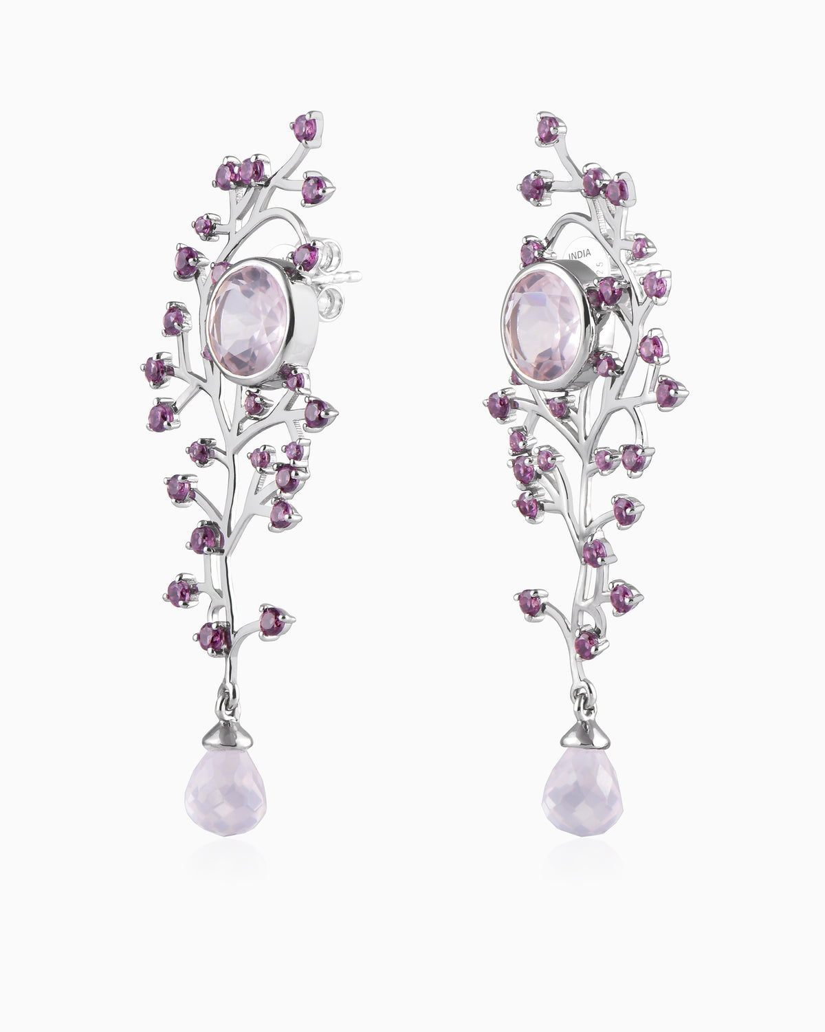 Red Berry Florafoil Earrings