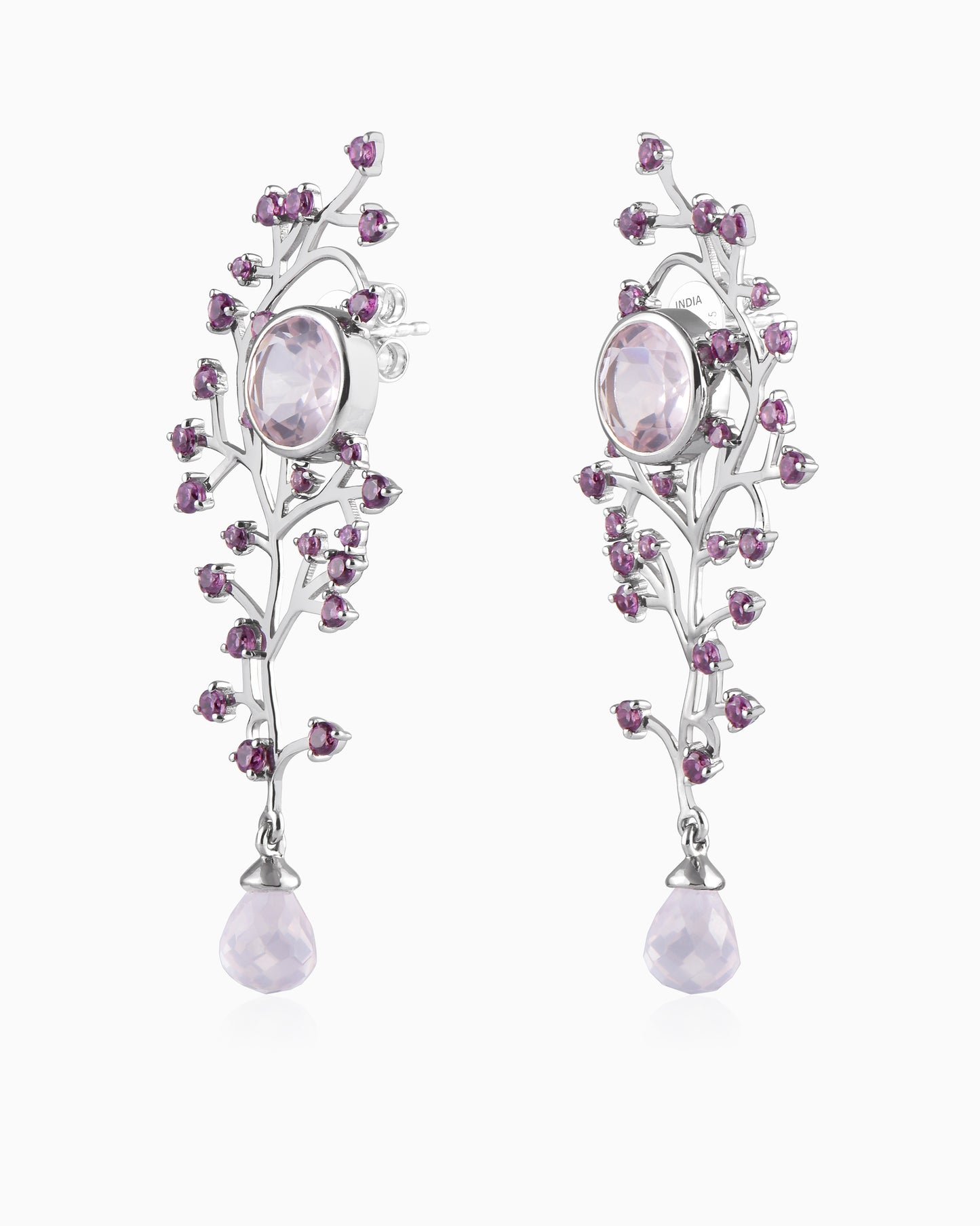 Red Berry Florafoil Earrings
