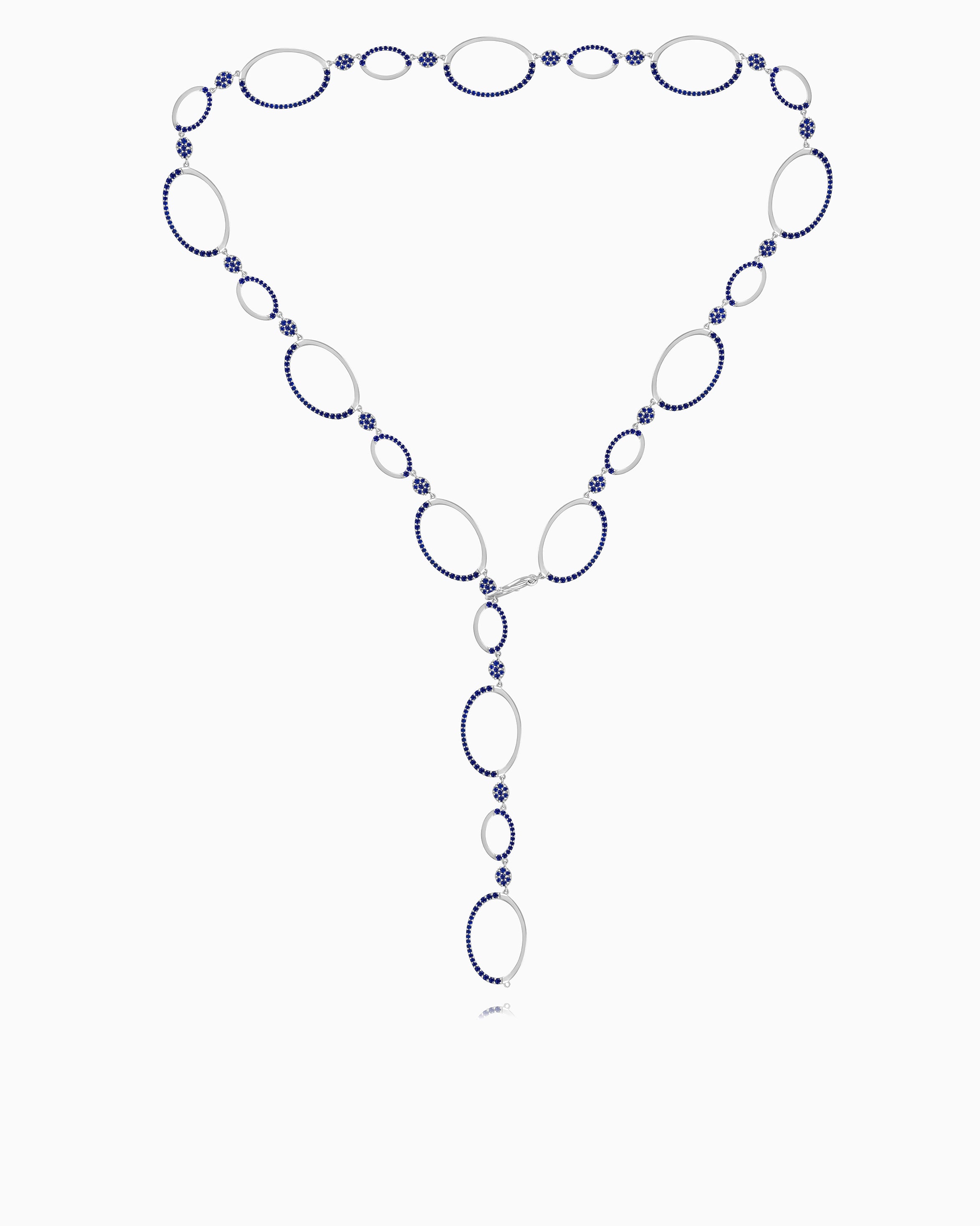 Auric Loop Necklace – Sapphire Veil Edition 30"