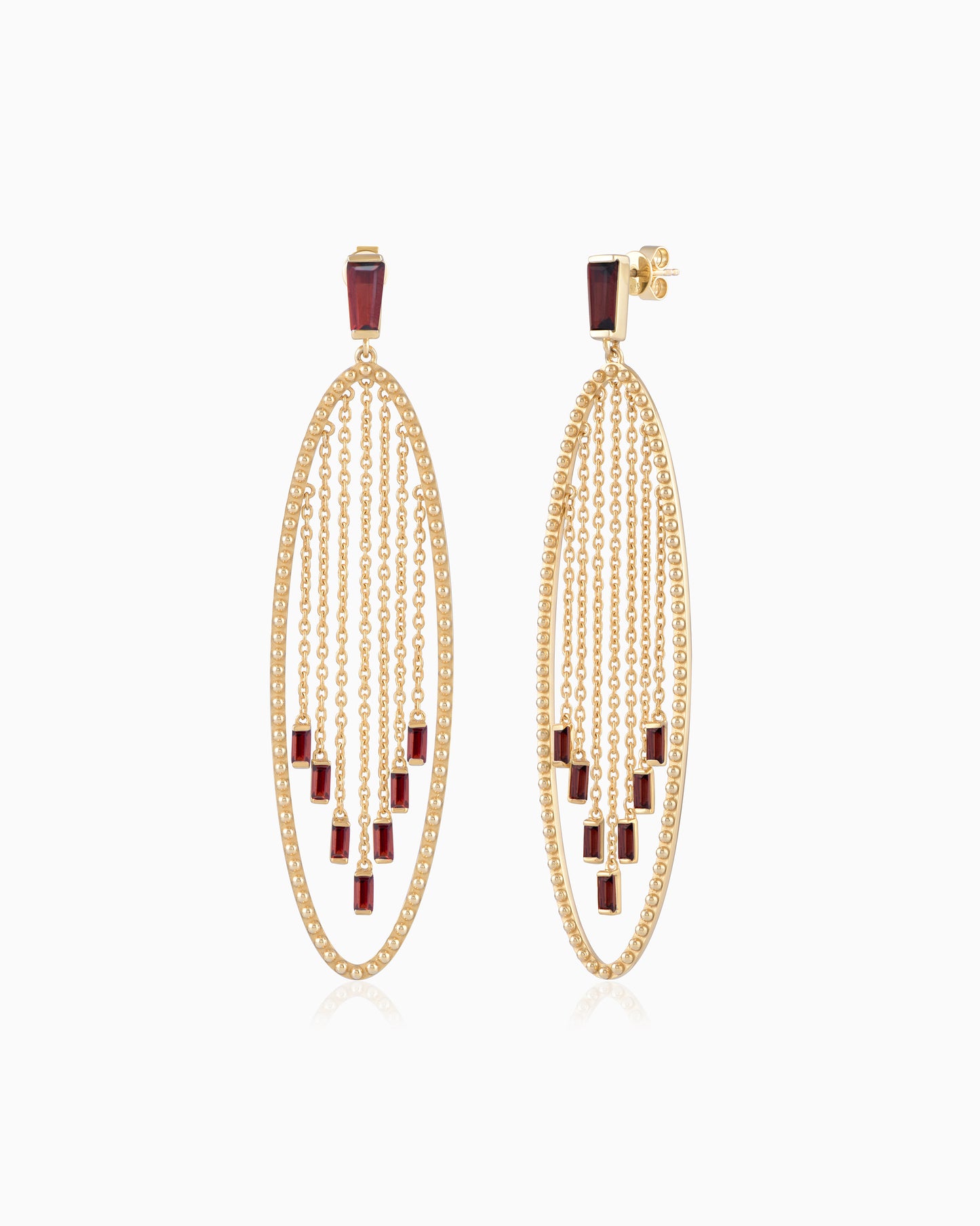 Cascade Earrings – Garnet