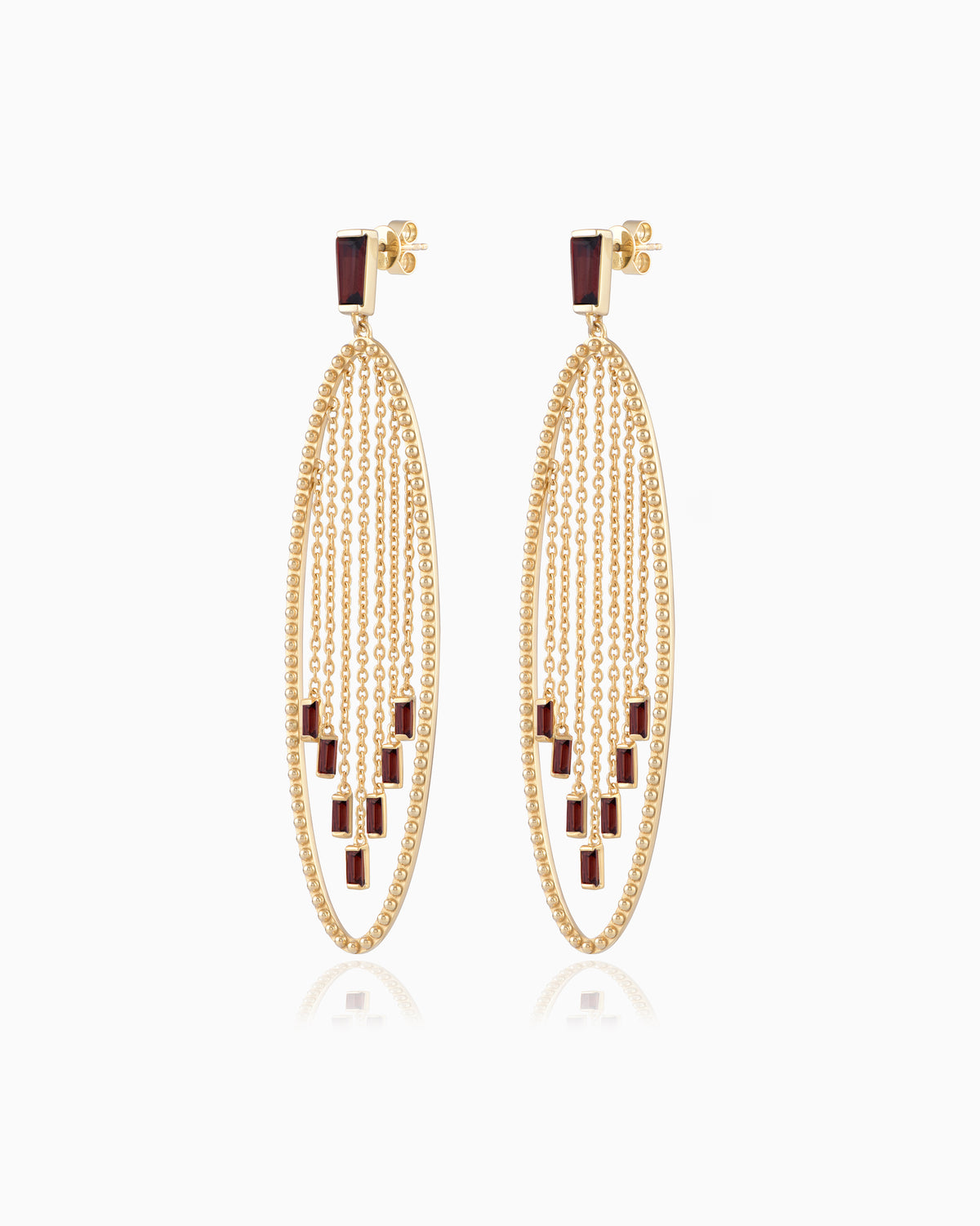 Cascade Earrings – Garnet