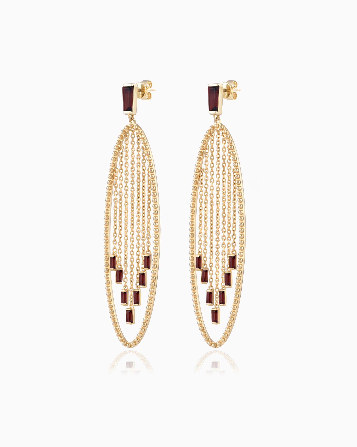 Cascade Earrings – Garnet