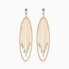 Cascade Earrings – Gold & Aquamarine