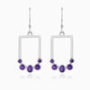 Luminous Orbit Kissed by Amethyst Earrings