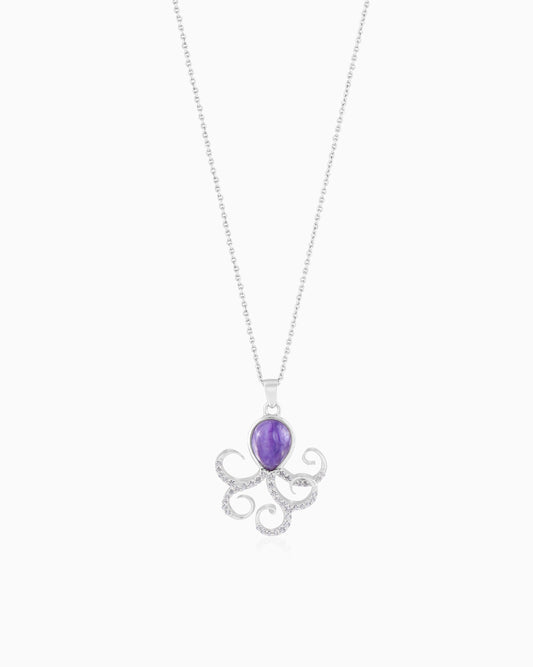 Purple Tide Octopus Pendant