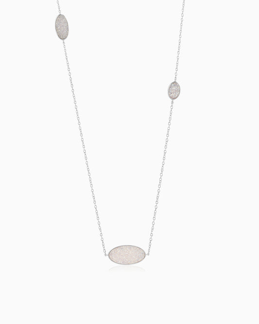 Crystal Frost Snow Necklace 18"
