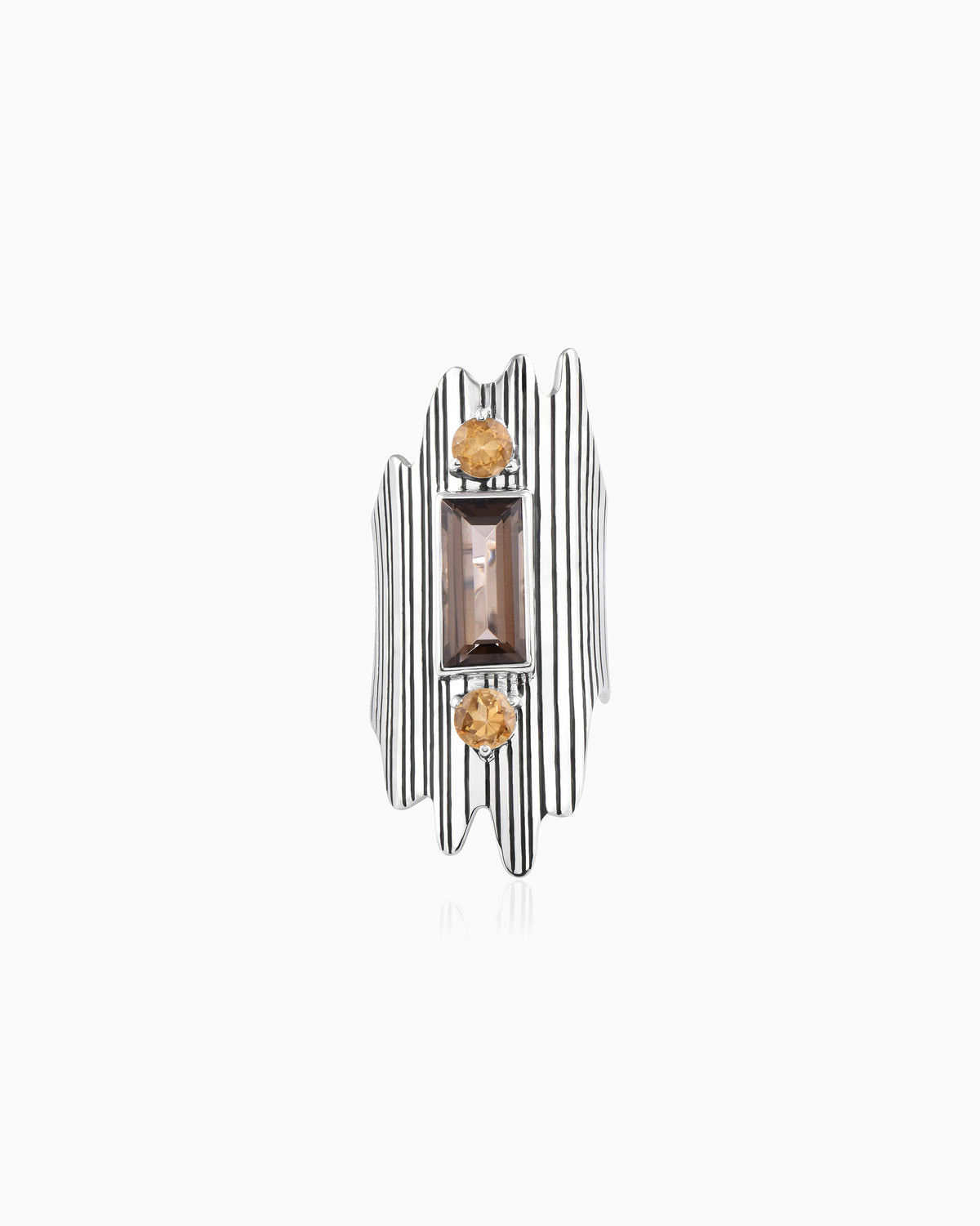 Liquorglint Smoky Crest Ring