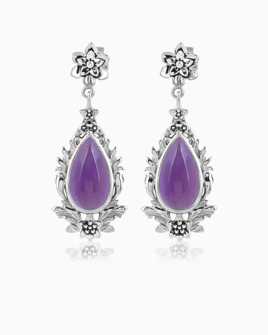 Twilight Bloom Amethyst Earrings